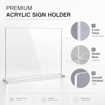 Clear Acrylic Sneeze Guard for Countertop, 24" x 18" x 3.7"
