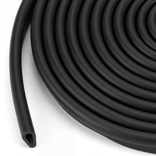 Tondiamo Rubber U Channel Edge Trim, Door Seal Strip - color: Black, size: 10.01 Feet,1/8 Inch