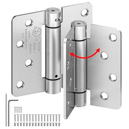 4 Inch Self Closing Door Hinges,2-Pack Spring Hinges,1/4" Radius Corners - size: 4"-2 Pack-1/4" Corner
