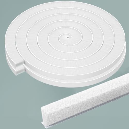 Weather Stripping Door Window Seal Strip 66 Ft,Selfadhesive Strong Adhesion,soundproofing,Draft Blocker,Dustproof,Suitable for Doors and Windows Cabinet Doors,0.4 Wide X 0.9 Inch Thick,White - color: White, size: 2Pack,33Ft x 0.9in Brush x 0.4in Backing