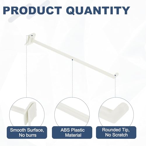 uxcell 20Pcs Slat Wall Panel Hooks 8" Plastic Slat Wall Accessories - size: 8 Inch