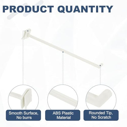 uxcell 20Pcs Slat Wall Panel Hooks 8" Plastic Slat Wall Accessories - size: 8 Inch