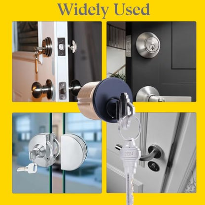 2 Pack Brass Mortise Door Cylinder Lock, 1 1/8" Inch Length Standard SC1 Keyway with 2 Keyed Alike Keys, Door Replacement Lock Cylinder Suitable for Home and Commercial Use. - size: 1 1/8" Inch