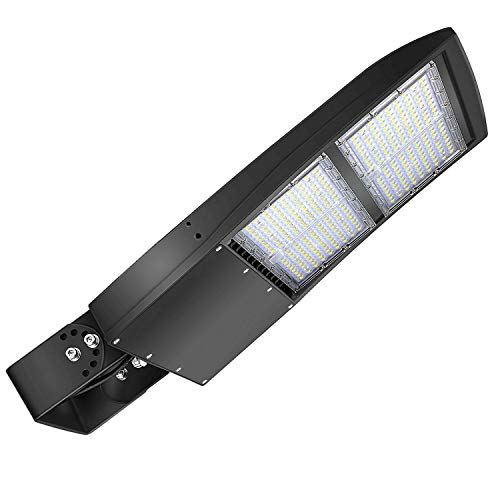 LED Parking Lot Lights 5000K Shoebox Street Pole Lighting Fixture 42000LM - color: 300W/240W/200W + (100-277V 5000K), size: Yoke Mount Bracket