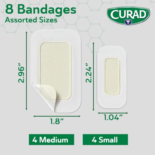 CURAD Soothe & Cool Clear Waterproof Hydrogel Bandages, Assorted Sizes