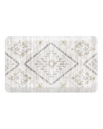 House of Noa Nama Standing Mat – Anti-Fatigue Cushioned Kitchen Mats for Floor | Ergonomic Bounce-Back Foam Kitchen Mats | Anti-Fatigue Mats for Kitchen & Standing | Ula Cashew | 22" x 36" - color: Cashew, size: 36"L x 22"W x 0.8"Th