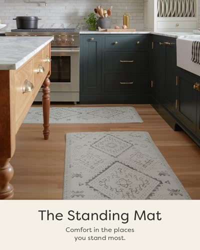 House of Noa Nama Standing Mat – Anti-Fatigue Kitchen Mats for Floor, Cushioned & Non-Slip Kitchen Comfort Mat for Standing, Thick Foam Anti-Fatigue Mat for Kitchen & Workspaces, Ula Avalon 22" x 54" - color: Avalon, size: 54"L x 22"W x 0.8"Th