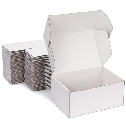 8x6x4 inch White Shipping Boxes for Small Business- Set of 25 - color: White, size: 8x6x4 Inch