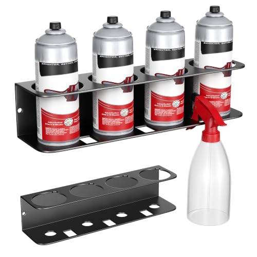 EVERHANGER Spray Can Holder, Wall Mount Spray Bottle Storage Rack - size: 16.5in x 2Pack