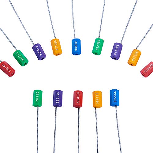 Tamper Proof Steel Numbered Shipping Seals 50pcs (5 Colors),Truck Seals Trailer Seals,Container Seal - size: 50 Pack
