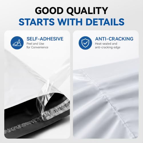 Poly Mailers 6x9 Inch 200PCS, 5 Layer Waterproof Self-Seal Shipping Bags for Clothes,Mailing,Books,Package, Strong Adhesive Tear-proof Mailers Bags Poly Envelopes for Small Business - color: White, size: 6"x9"(200pcs)