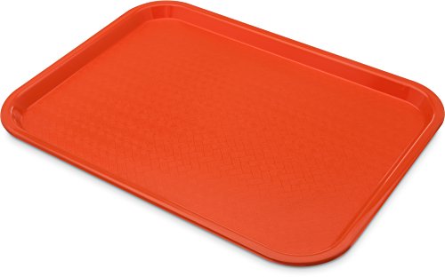Carlisle FoodService Products Café Cafeteria Tray, Fast Food Tray for Restaurant or Commercial Use, 12" x 16", 24 Count, Orange - color: Orange, size: 12" x 16"