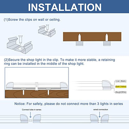 ONLYLUX 8Ft LED Shop Light Fixture 8 Foot 100W 15000LM 6500K