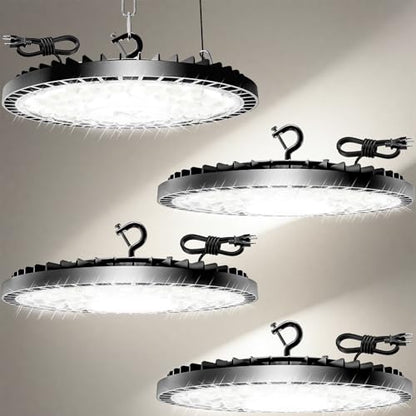 320W UFO High Bay LED Shop Lights, 4 Pack 45000LM Garage Lights - size: 320-4PACK