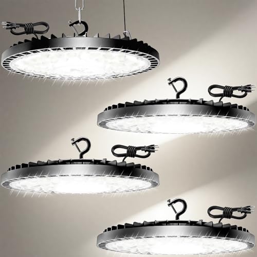 320W UFO High Bay LED Shop Lights, 4 Pack 45000LM Garage Lights - size: 320-4PACK