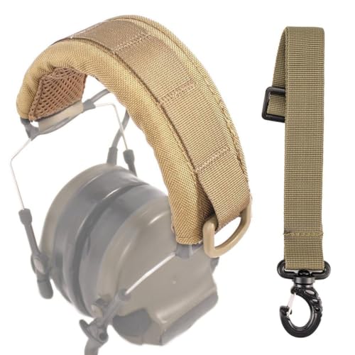 Tactical Headset Cover Advanced Modular Headphone Headband Protection Cover Pad Cushion Wrap - color: Tan