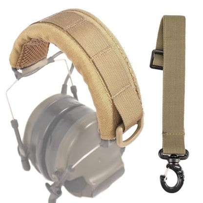 Tactical Headset Cover Advanced Modular Headphone Headband Protection Cover Pad Cushion Wrap - color: Tan