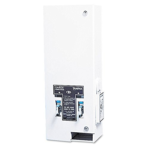 Hospital Specialty Co. Sanitary Napkin/Tampon Dispenser, Coin, Metal, 10 x 7.25 x 24, White
