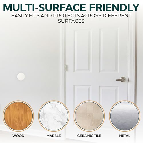 Door Knob Wall Protector 3.15 Inch 4 Pack White Silicone Pads - size: 3.15 inches Pack 4