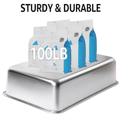 Stainless Steel Litter Box for Kitten,Metal Litter Box with Lid S - color: S-M-lid-10"H