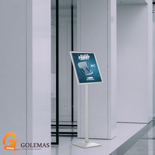 Sign Stand for Display, Ultra Stable Heavy Duty Pedestal Signage Holder - size: 11x17, style: Silver
