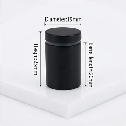 Lantee 12pcs Black Sign Standoff Screws, Stainless Steel Wall Mount Standoff Holders, Heavy Duty for 1/2" Thick Acrylic/Glass 3/4" x 1"(19x25mm) - color: Black, size: 3/4" x 1" / 19 x 25mm