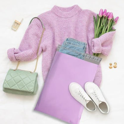 Fuxury Poly Mailers 10x13" 500 pcs, Shipping Bags Bulk for Clothes,Purple - color: Light Purple, size: 10x13" 500pcs