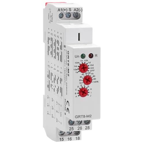 Multifunction Time Relay 16A Delay ON Off Time Relay GRT8-M2 AC DC 12-240V - size: GRT8-M2 AC/DC 12V-240V
