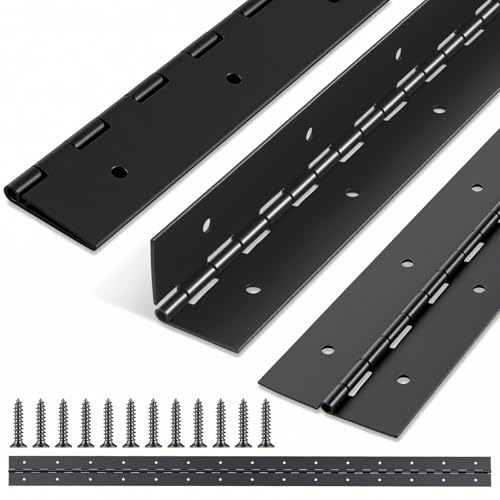 Wesiti 4 Pack 30 Inch Heavy Duty Piano Hinge 30" x 2" Stainless Steel 304 Black Continuous Hinge for Large Cabinet, Industrial Storage Equipment Door, Commercial, DIY Wood Boxes, Woodworking - color: Black, size: 30 Inch