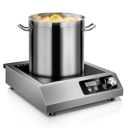 1800W Commercial Induction Cooktop with Knob and LCD