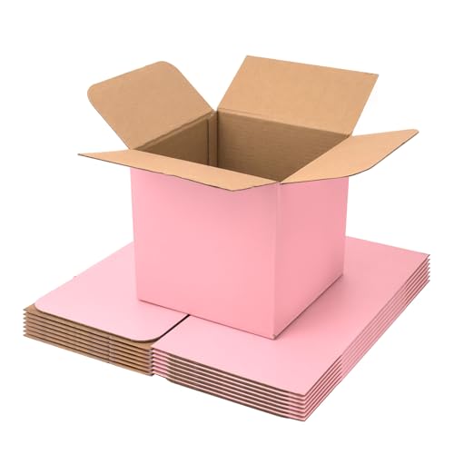 Pink Shipping Boxes Small 6x6x6 Inches, 30 Pack Corrugated Cardboard Boxes for Packaging Small Business Mailing - color: Pink, size: 6x6x6 Inch