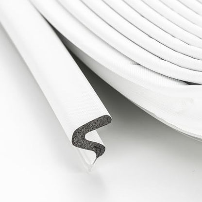 Ravinte Weather Stripping Door Seal, Q-Shaped Kerf Foam Strip, 19.8FT, White - color: White, size: 19.8 feet