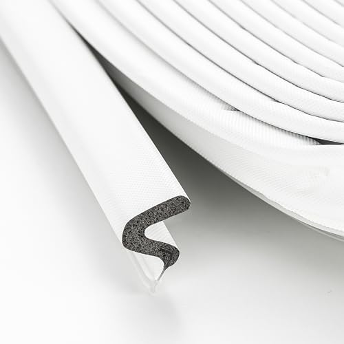 Ravinte Weather Stripping Door Seal, Q-Shaped Kerf Foam Strip, 8 FT, White - color: White, size: 8 Feet