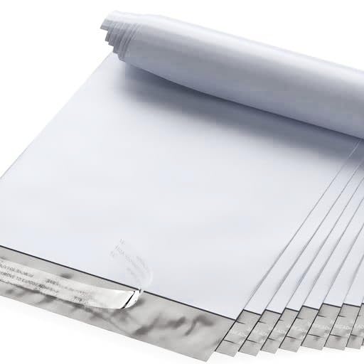 6" x 9" Poly Mailers, 500 Pack, 2.5 Mil, White Self Seal Waterproof, GPI - size: 6" x 9"