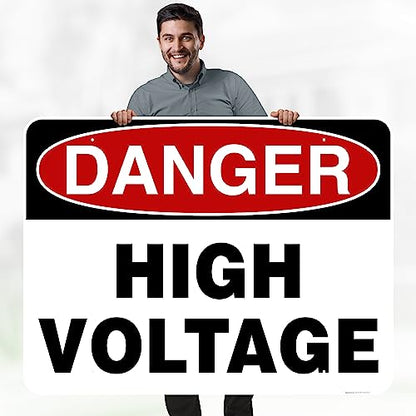 Danger High Voltage Sign, 36x48 Inches, Rust Free DiBound, Fade Resistant, - size: 36x48 - DiBound