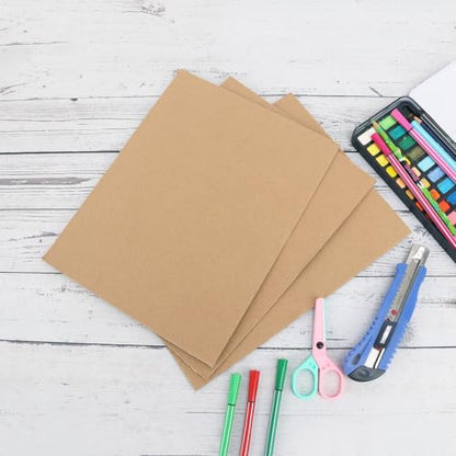100 Pack 8"x 10" Corrugated Cardboard Sheets, Flat Cardboard Layer Pads 2 mm Thickness, Flexible Packaging Inserts for Shipping, Mailing, and Crafts, by IHDYPPEW - size: 100 Pack 8"x 10" brown