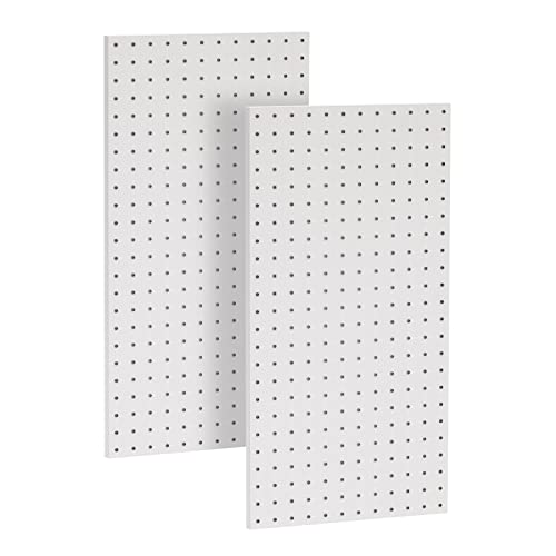 Ultrawall Metal Pegboard Wall Panels, Peg Boards for Garage Tool Storage - color: Gray, size: 2PC