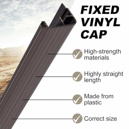 2 Pcs 72" L Fixed Vinyl Sill Threshold Cap 1-5/32 Inches High, Dark Brown - color: Dark Brown, size: 1-5/32,72 Inch