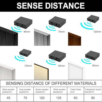 VST Wireless Double Door IR Sensor Switch for LED Lights(DC 12V 3A) - color: Black