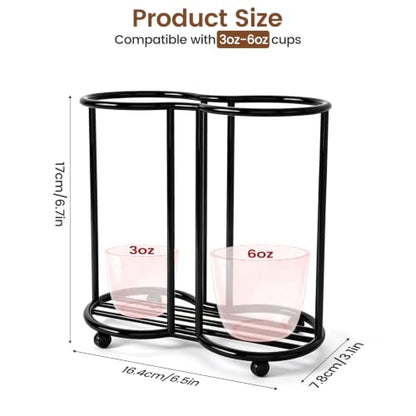 2 Row White Cup Dispenser for Bathroom Metal Mouthwash Cup Holder - color: White, size: 2 ROW