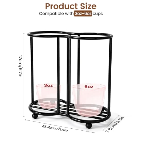 2 Row White Cup Dispenser for Bathroom Metal Mouthwash Cup Holder - color: White, size: 2 ROW