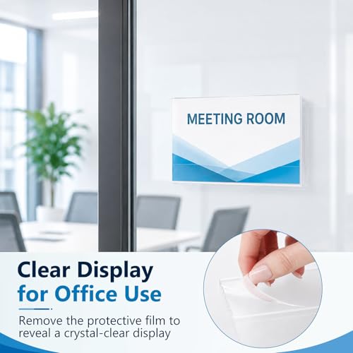 16 Pcs 5 x 3 Acrylic Sign Holder Wall Mount with Tape Adhesive - style: 16 Pcs-5×3 Inch-Horizontal