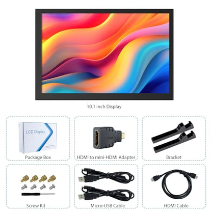 Hosyond 10.1" IPS LCD Capacitive Touchscreen Monitor HDMI Display 1280x800 for Raspberry Pi 5/4/3B+ Xbox PS4 Windows 7/8/10 - size: 10.1" Display-Y