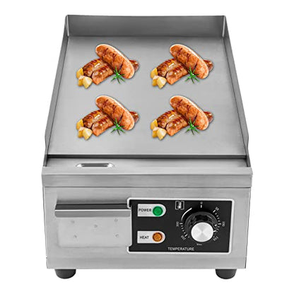 Electric Countertop Flat Top Griddle 11x15.7in Commercial Teppanyaki Grill - color: 1300W, 11"x15.7"