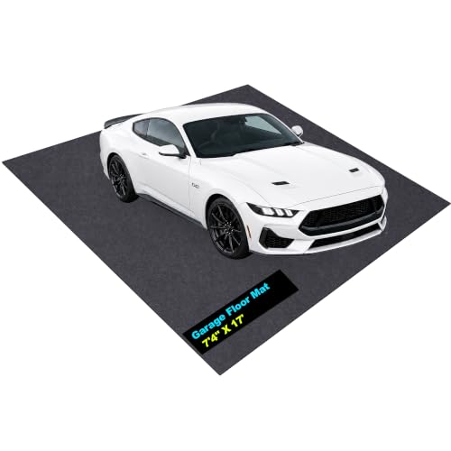 Garage Parking Mat, 1000 GSM Two-Layer Build, 7'5" x 17' - size: 7'5"*17'