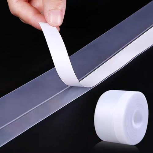 Dstorelhp 49.2Ft Silicone Door Weather Stripping, Shower Door Seal Strip - size: 35 mm x 15 m