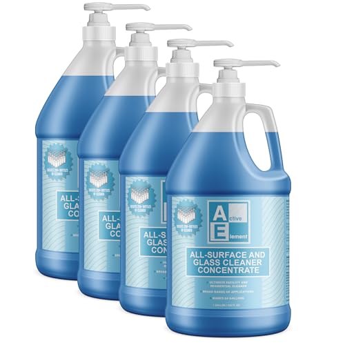 All Surface and Glass Cleaner Concentrate- Makes 256 Gallons of Powerful All Purpose Cleaner Bulk - Floor Cleaner Concentrate - All Purpose Cleaner Concentrate - size: 1 Gallon (Pack of 4)