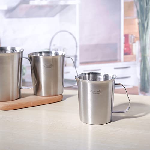 Newness 2 Cup Stainless Steel Measuring Cup, Metal Measure Cup, 16 Oz,0.5 L - size: 16 OZ (2 Cup, 500 ML)