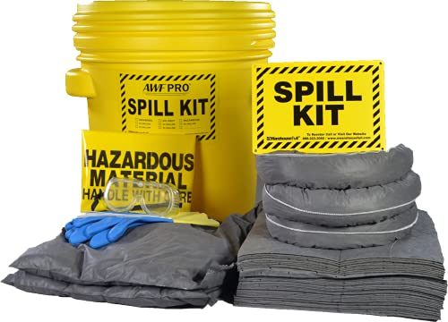 AWF PRO 20 Gallon Universal Spill Kit, 59 Pieces - size: Universal Spill Kit