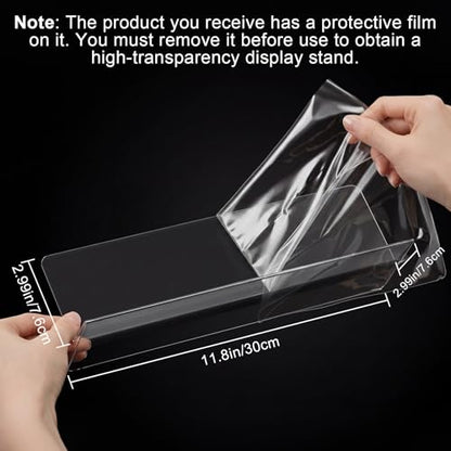 Novabright 20 Pack Shelf Dividers Closet Organizer 12" Tall x 3" Deep Acrylic Clear Plastic Shelf Free Standing Organizer Divider for Supermarket Retail Displays Pantry Closet Organization